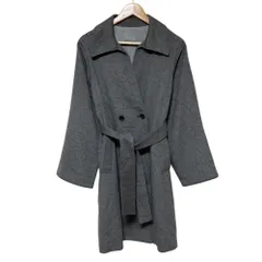 美品 Theory luxe セオリーリュクス P COLOMBO NORI W カシミヤ ベルテッドコート 38 グレー レディース 古着 中古 USED