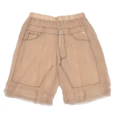 コムデギャルソンCOMME des GARCONS トロンプルイユステッチシースルーショートパンツ ベージュMのサムネイル