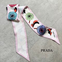 プラダ PRADA 1FF008 プリントツイル シルク スカーフ ピンク PRADA（プラダ） スカーフ 1FF008 2DTP レディース プリントツイル
