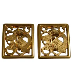 美品 Salvatore Ferragamo サルヴァトーレフェラガモ ヴィンテージ ガンチーニ ヴァラ金具 イヤリング アクセサリー ゴールドカラー レディース 古着 中古 USEDのサムネイル