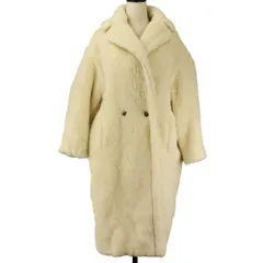 美品 23AW Max Mara マックスマーラ TEDGIRL テディベア コート XS ホワイト レディース 古着 中古 USED