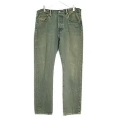 Levi's リーバイス 501 デニムパンツ グリーン(メンズ W34 L32)中古 古着 X9903