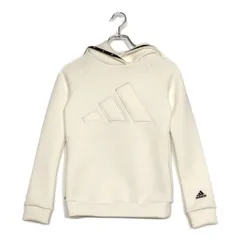 中古 レディース アディダスゴルフ adidas GOLF パーカー XS 白 ホワイト ダンボールニット ビックロゴ