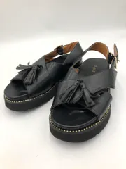 SHIPS シップス タッセルクロス サンダル size表記なし/黒 ■◆ レディース