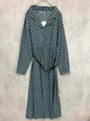 展示品■NICECLAUP ナイスクラップ 720070 ベルト付き シャツ ワンピース sizeF/総柄 ■◇ レディース