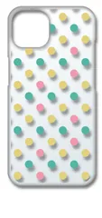 【新品未使用】iPhone13 アイフォン13 クリア ハードケース プチドット（マルチカラー） レトロ スマホ ケース