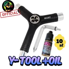 WLNTSKATE スケボー Y字ツール+スピードオイル セット ネジ切り付き スケートボード 工具 メンテナンス Tツール 組み立て 交換 ベアリングオイル 潤滑油 サーフスケート クルーザー 国内ブランド 高品質のサムネイル