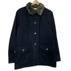 【中古】　Levi's　カバーオール　ボアジャケット　アウター　無地　襟ボア　フロントポケット　赤タブ　スモールe　アメカジ　古着　/1904