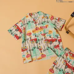 TOMICA×BREEZE アロハシャツ(セットアップ可)　BREEZE J309946　キナリ