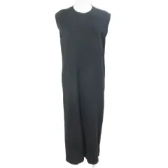 B&Y ユナイテッドアローズ BEAUTY&YOUTH ビューティー&ユース コットンスリットノースリーブワンピース 1626-225-5234 ロング 黒 ブラック X