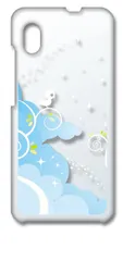 【新品未使用】Galaxy A20 SC-02M SCV46 ギャラクシー クリア ハードケース 小鳥キラキラ（ブルー） スマホ ケース スマートフォン