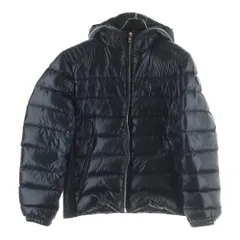 PRADA (プラダ) 三角ロゴプレート フード付 ナイロン ダウンジャケット ブラック