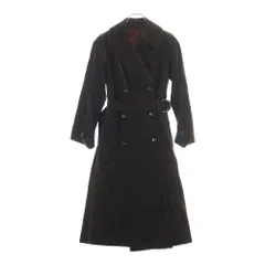 LANVIN (ランバン) コットン ベロア ダブルブレスト トレンチコート レディース ブラウンのサムネイル