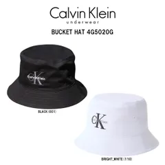 Calvin Klein(カルバンクライン)バケットハット ロゴ 刺繍 コットン モノグラム シンプル 帽子 UVカット 日よけ レディース メンズ BUCKET HAT 4G5020G