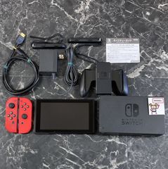 極美品 Nintendo Switch 本体 青/赤 動作確認済 HAC-001 Amazonリニュー Nintendo Switch ネオンブルー・レッド