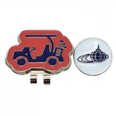 【美品】ビームスゴルフ マグネット式クリップマーカー 白×レッド ロゴ カート ゴルフ BEAMS GOLFのサムネイル