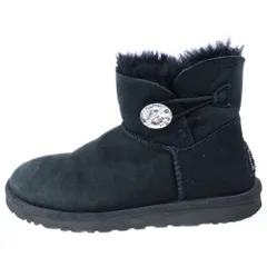 UGG (アグ) MINI BAILEY BUTTON BLING ベイリーボタン ムートン ショートブーツ ブラック 37/23.0cm 1003889