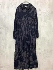 ZARA ザラ 総柄 ワンピース sizeL/黒/チャコール ■◇ レディース