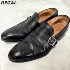 リーガル REGAL ビジネスシューズ ドレスシューズ シングルモンクストラップ レザー ブラック 黒 日本製