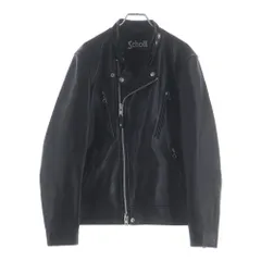 SCHOTT (ショット) レザー ダブル ライダース ジャケット ブラック 3101048