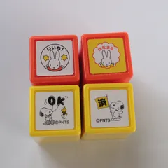 訳アリ）キャラクタースタンプ　浸透印　ミッフィー　スヌーピー　４点セット