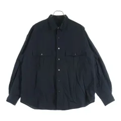 Porter Classic (ポータークラシック) Roll UP FLLANNEL SHIRT ロールアップ フロントボタン コットン フランネル長袖シャツ ブラックのサムネイル