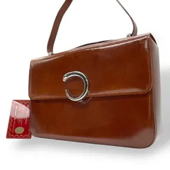 Cartier カルティエ マストライン 2wayハンドバッグ ショルダーバッグ ブラウン シルバー金具 ヴィンテージ レディース E