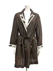 【中古】　LEONARD FASHION  レオナールファッション コート カーディガン サイズ40  羽織り コットン 日本製S20＿s-0144-r20のサムネイル