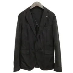 ザラ ZARA カモ 迷彩 ジャガード ストレッチ ジャケット テーラード ブレザー 46 ブラック