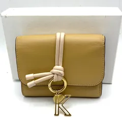 クロエ 財布 3つ折り アルファベットK 革 カード ベージュ 札入れ 小銭  GD403