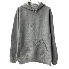 Carhartt プリントスウェット パーカー XL グレー カーハート プルオーバー フーディー アームプリント トップス 秋物 a804-6192
