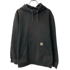 Carhartt プリントスウェット パーカー L ブラック カーハート プルオーバー フーディー アームプリント ロゴ トップス 秋物 a804-6244
