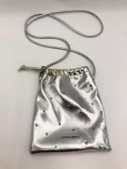 MAISON SPECIAL メゾンスペシャル スタッズドローストリングモバイル ショルダー バッグ シルバー ■■ レディース