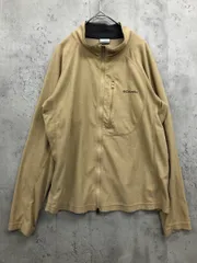 Columbia コロンビア ダブルジップ フリース 薄手 エディンバラフルジップトップ ジャケット sizeM/ベージュ ■■ メンズ