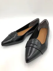 green label relaxing グリーンレーベルリラクシング ローファー ポインテッドトゥ フラット パンプス size24.5cm/ブラック ■■ レディース