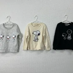 スヌーピー トレーナー 3枚セット 100 ユニクロ キッズ PEANUTS まとめ売り　20260423-0001