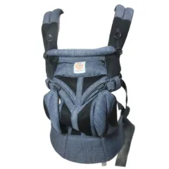 エルゴベイビー ERGObaby OMNI360 Cool Air クールエアー オムニ360 抱っこ紐 おんぶ紐 ほか ベビーキャリア スリーピングフード付き 紺 ネイビー /X