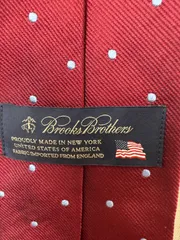 S00741｜BROOKS BROTHERS｜ブルックスブラザーズ｜ネクタイ｜ワインレッド赤｜ドット｜水玉｜シルク調｜メンズ｜ビジネス｜トラッド｜Y2K｜90S｜古着｜USA古着｜ヴィンテージ｜フォロー割｜今期トレンド