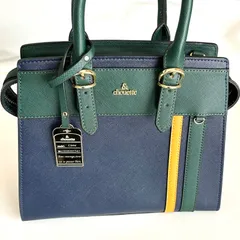 &chouette アンドシュエット　スポーティーラインハンドバッグ　ネイビー　美品