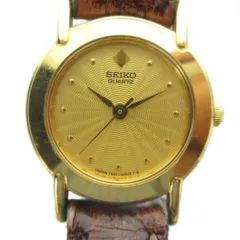 セイコー SEIKO 1N01-0A10 腕時計 ウォッチ クォーツ ラウンド レザーベルト ゴールド色 ■GY18 /MQ