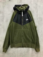 NIKE ナイキ HO190508NIG ツートン フリース ジップ パーカー ジャケット sizeL/カーキ/ブラック ■◇ メンズ