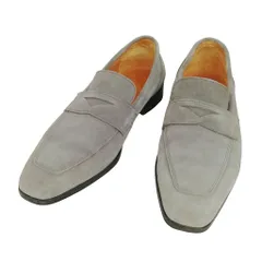 チェントフェリーナ Cento Felina スウェード ローファー スリッポン ビジネス ドレス 24.5cm グレー