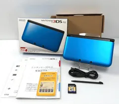 極美品 ニンテンドー 3DSLL ブルーブラック 遊べるセット 動作確認済み 箱 説明書付き Nintendo ds 3dsll 3DS LL 任天堂 管理番号M1789