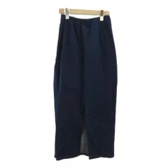 ズッカ zucca デニムスカート M インディゴ ブルー 無地 ロング丈 スリット タイトシルエット /PP ■ECE004