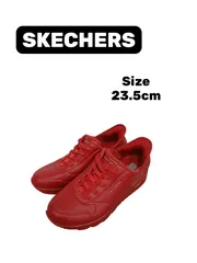 SKECHERS スケッチャーズ エアクッション搭載 スニーカー レッド 23.5cm 厚底 レディース
