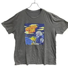 メンズTシャツ　灰色　Lサイズ　クルーネック　スターウォーズプリント【4355】