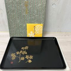 輪島塗 黒塗り 和盆 金蒔絵 菊 昭和 レトロ 輪島塗 黒塗り 和盆 金蒔絵 菊 昭和 レトロ - メルカリ