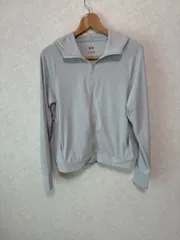 ユニクロ　UNIQLO　エアリズム　UVカットメッシュパーカー　ライトグレー　長袖　Lサイズ
