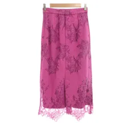 オペークドットクリップ OPAQUE.CLIP コットンラッセルレース タイトスカート 36 S ピンク レース シースルー /IU