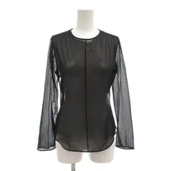 ユニクロ UNIQLO ×マメクロゴウチ 美品 シアークルーネックT Tシャツ M カットソー 長袖 黒 ブラック 271-458298 /AE